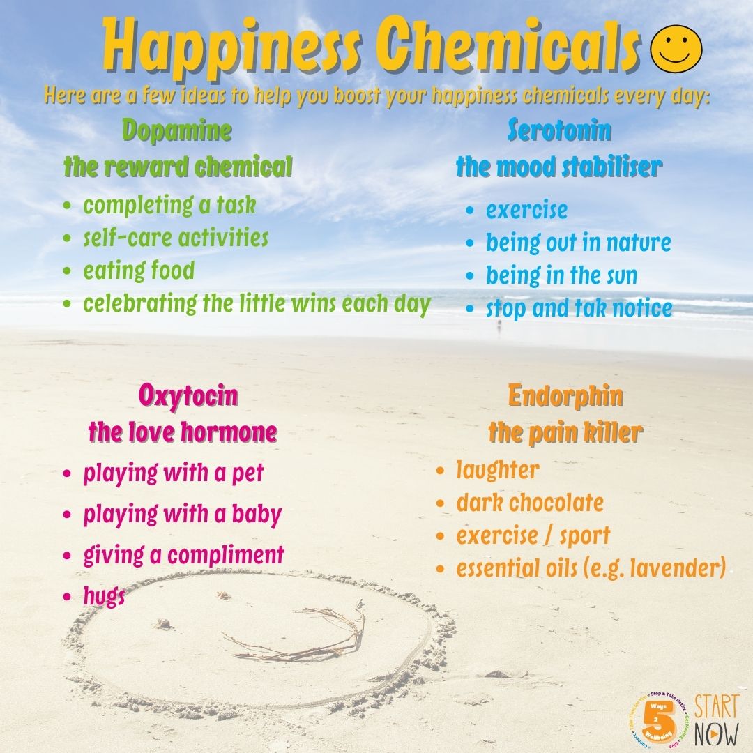 happiness chemicals graphic