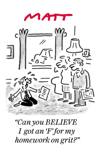Matt comic - Can you believe I got an F for my homework on grit